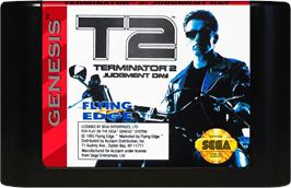 Cartridge artwork for Terminator 2 - Judgment Day on the Sega Genesis.